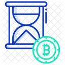 Bitcoin Time Stopwatch Crypto Icon