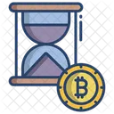 Bitcoin Time Stopwatch Crypto Icon