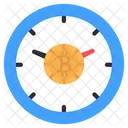 Bitcoin Time Value Btc Time Value Cryptocurrency Time Value Icon