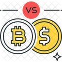 Bitcoin To Dollar  Icon