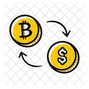 Bitcoin To Dollar Exchange Bitcoin Dollar Icon