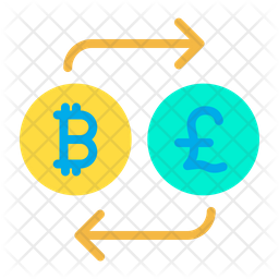 Bitcoin to Pound Icon