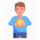 Bitcoin Dealer Bitcoin Trader Businessman Symbol