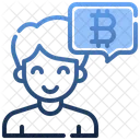 Chat Bitcoin Conversation Icon
