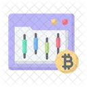 Bitcoin trading chart  Icon