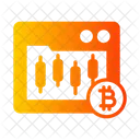 Bitcoin trading chart  Icon