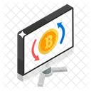 Bitcoin Transaction Money Transfer Bitcoin Conversion Icon