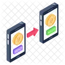 Bitcoin Transfer Bitcoin Transaction Mobile Transaction Icon