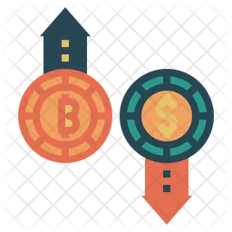 Bitcoin Transaction  Icon