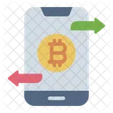 Transaction Bitcoin Mobile Icon