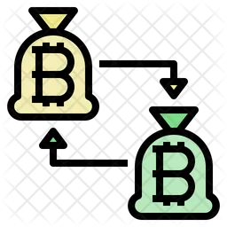 Bitcoin transfer  Icon