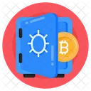 Sicheres Bitcoin Bitcoin Tresor Bitcoin Schliessfach Symbol