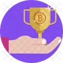 Bitcoin Trophy Award Icon