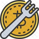 Bitcoin und Fork  Symbol