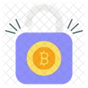 Unlock Bitcoin Unsecure Protection Icon