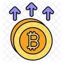 Bitcoin Up Cryptocurrency Bitcoin Icon