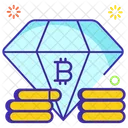 Bitcoin Diamond Crystal Carbon Alloy Icon