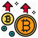 Bitcoin Value Up  Icon