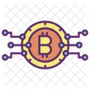 Server Bitcoin Verbindung Bitcoin Netzwerk Symbol