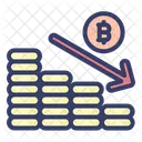 Bitcoin-Verlust  Symbol