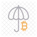 Bitcoin Schutz Regenschirm Symbol