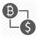 Bitcoin versus dólar  Ícone