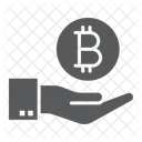 Bitcoin zur Hand  Symbol