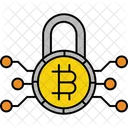 Bitcoin Vorhangeschloss Bitcoin Sicherheit Sicheres Bitcoin Symbol