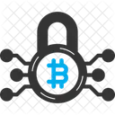 Bitcoin-Vorhängeschloss  Symbol