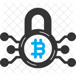 Bitcoin-Vorhängeschloss  Symbol