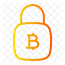 Bitcoin-Vorhängeschloss  Symbol