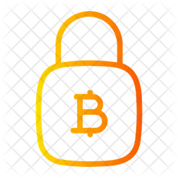 Bitcoin-Vorhängeschloss  Symbol