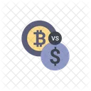 Bitcoin versus dólar  Ícone