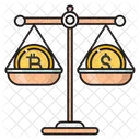 Scale Balance Bitcoin Icon