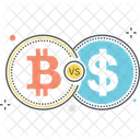 Bitcoin Vs Dollar Icon