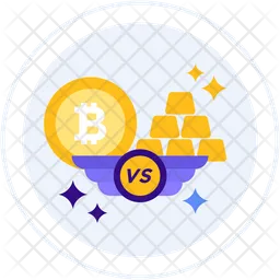 Bitcoin vs gold  Icon