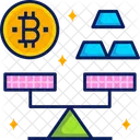 Bitcoin Vs Gold  Icon