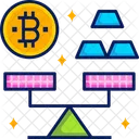 Bitcoin Vs Gold  Icon