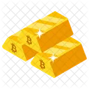 Bitcoin Vs Gold Investment Concept Btc Vs Gold Icon