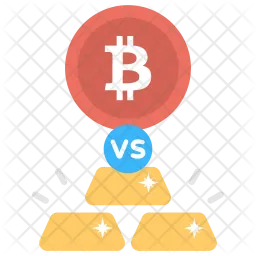 Bitcoin contra oro  Icono