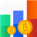 Bitcoin Wachstum Kryptowahrungsdiagramm Dynamisches Bitcoin Symbol