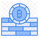 Bitcoin Wall Cryptocurrency Icon