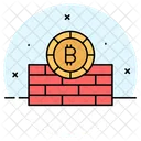 Bitcoin Wall Cryptocurrency Icon