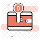 Bitcoin Wallet Kryptowahrungs Wallet Sicheres Kryptowahrungskonzept Symbol