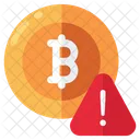 Bitcoin Warning Cryptocurrency Crypto Icon