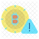 Warn Alert Bitcoin Warning Sign Alert Bitcoin Icon