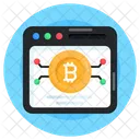 Online Bitcoin Bitcoin Web Digital Currency アイコン