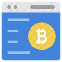 Bitcoin Website Electronic Cash Online Cryptocurrency Icon