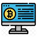 Bitcoin Monitor Screen Icon