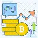 Wachstumsdiagramm Grafik Bitcoin Wachstum Icon